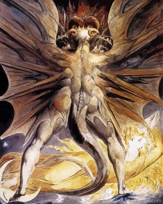 The Red Dragon And The Woman Clothed With The Sun Painting By Numbers Kits