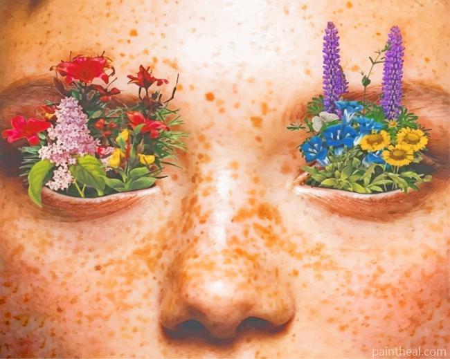 Flowers Eyes Painting By Numbers Kits