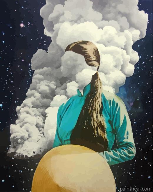 Clouds Girl Painting By Numbers Kits