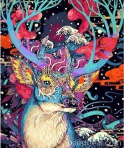 Colorful Deer Art Painting By Numbers Kits