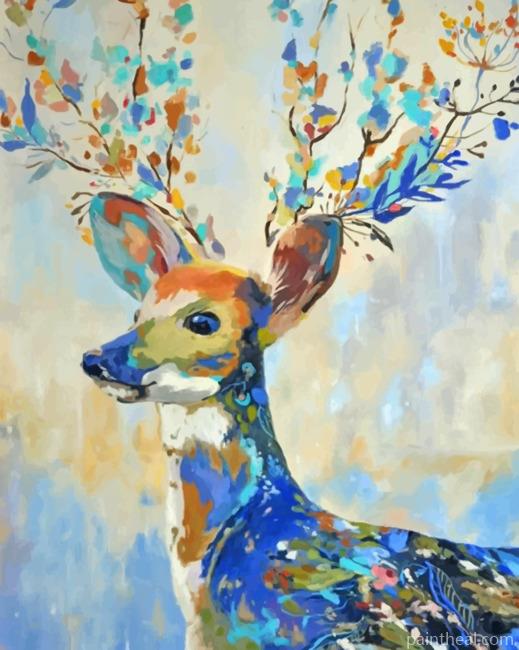 Abstract Deer Painting By Numbers Kits
