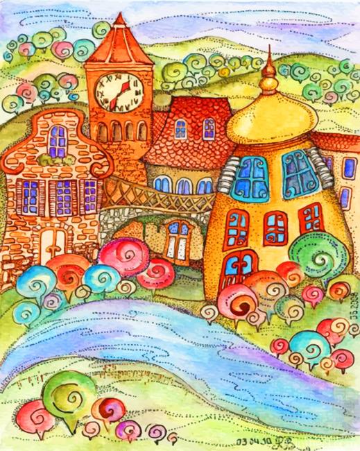 Colorful Buildings Abstract Art Painting By Numbers Kits