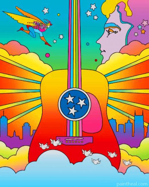 Peter Max Music City Painting By Numbers Kits