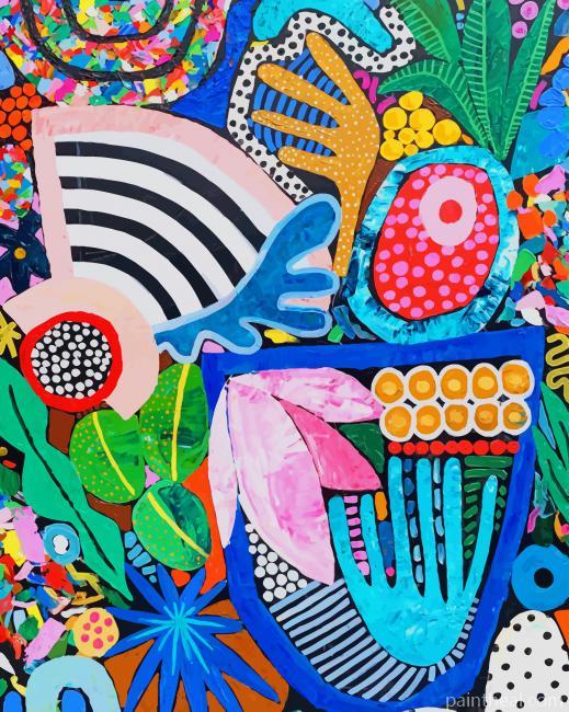 Colorful Abstract Art Painting By Numbers Kits