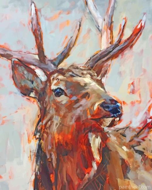 Aesthetic Abstract Deer Painting By Numbers Kits