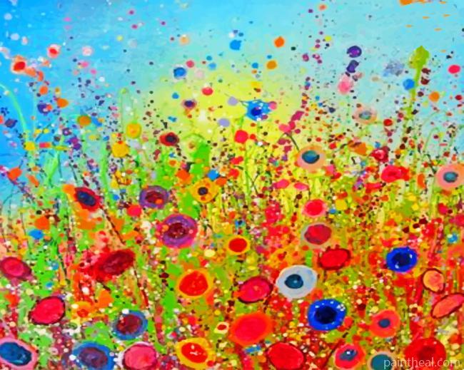 Abstract Flowers Painting By Numbers Kits