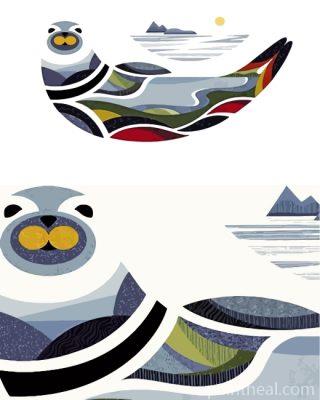 Abstract Seals Painting By Numbers Kits