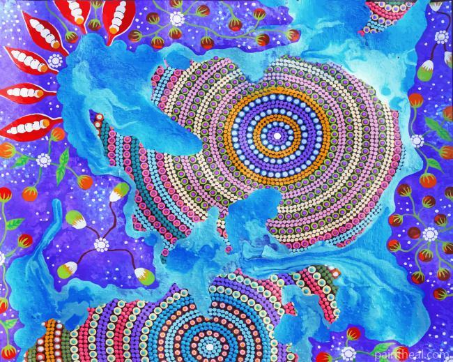 Abstract Aboriginal Art Painting By Numbers Kits