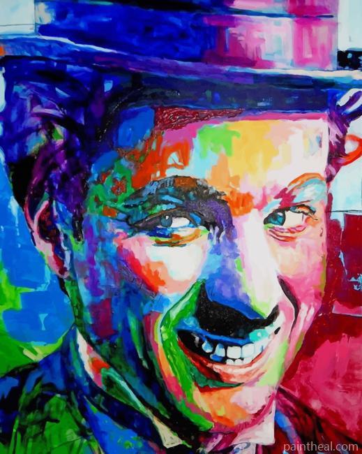 Smiling Charlie Chaplin Painting By Numbers Kits