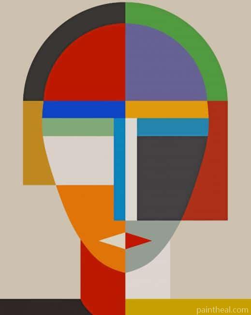 Geometric Colorful Face Painting By Numbers Kits