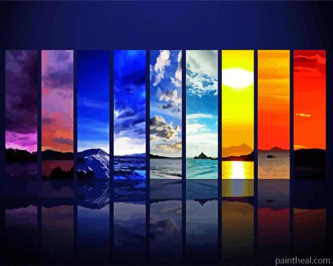 Four Seasons Landscape Painting By Numbers Kits