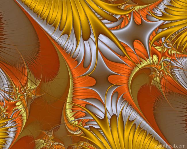Aesthetic Fractal Chaos Painting By Numbers Kits