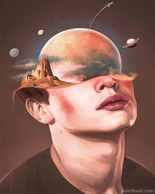 Planet Head Art Painting By Numbers Kits