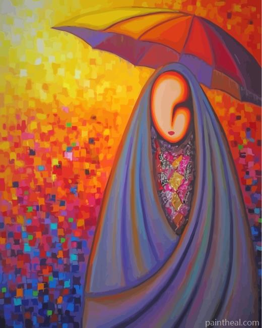Abstract Arabian Woman Painting By Numbers Kits