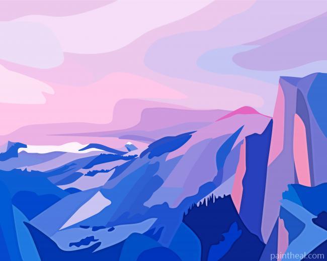 Colorful Abstract Mountain Art Painting By Numbers Kits