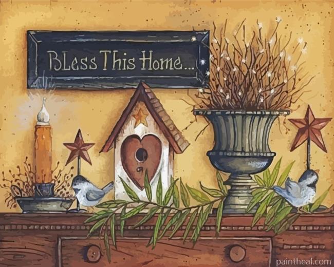 Bless This Home Painting By Numbers Kits