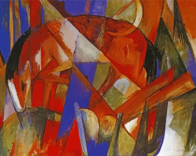 Abstract Brown Horse Painting By Numbers Kits
