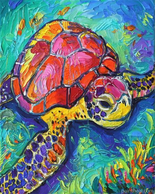 Abstract turtle Painting By Numbers Kits