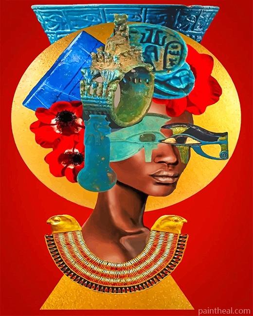 Abstract African Egyptian Woman Painting By Numbers Kits