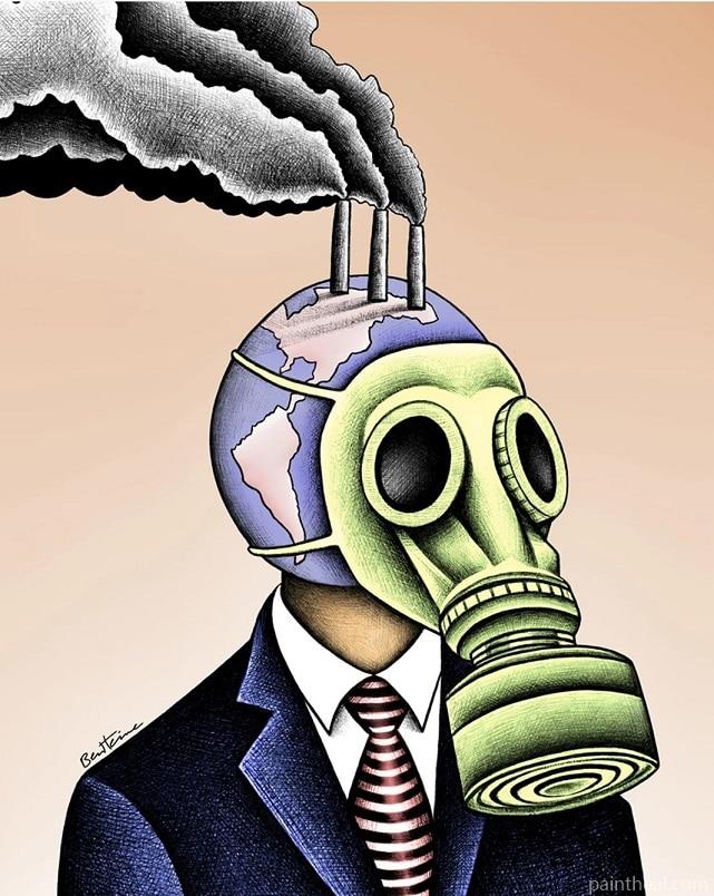 Earth Man With Gas Mask Painting By Numbers Kits
