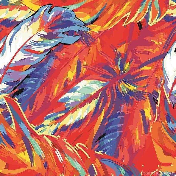 Colored Feathers Art Painting By Numbers Kits