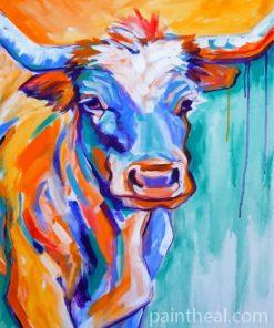 Abstract Cow Painting By Numbers Kits