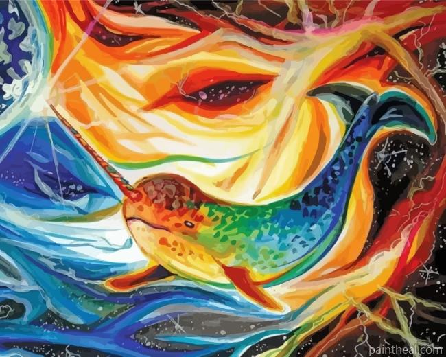 Abstract Narwhal Painting By Numbers Kits