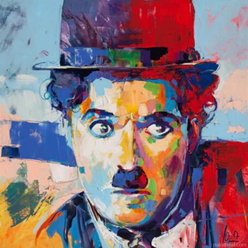 Abstract Charlie Chaplin Painting By Numbers Kits