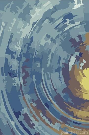 Grey Abstract Scenery Painting By Numbers Kits