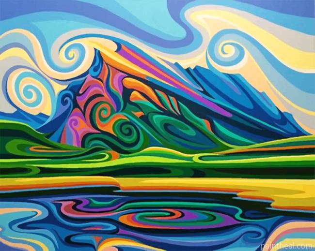 Abstract Mountains Painting By Numbers Kits