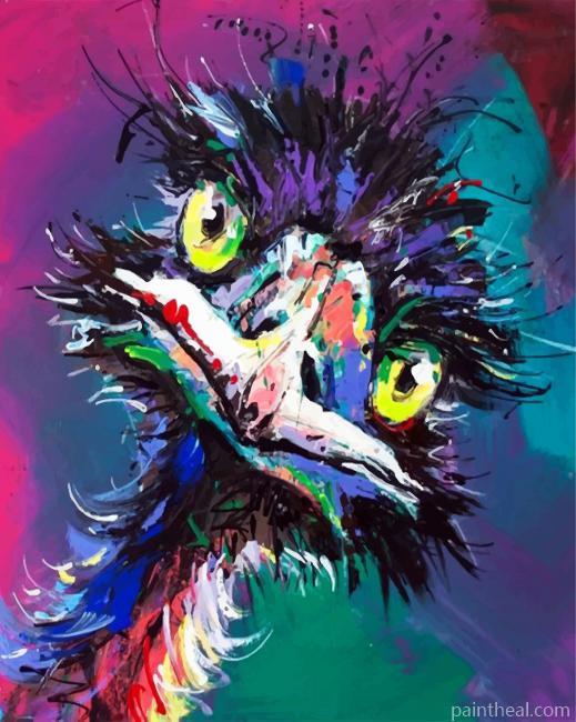 Abstract Emu Painting By Numbers Kits