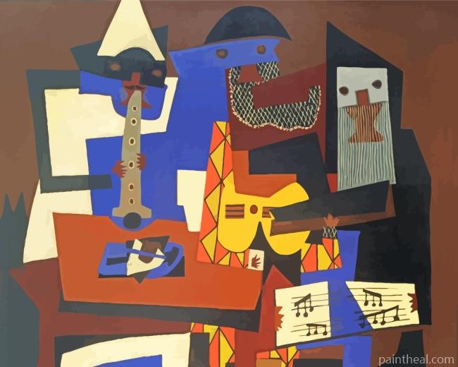 Picasso The Three Musicians Cubism Painting By Numbers Kits