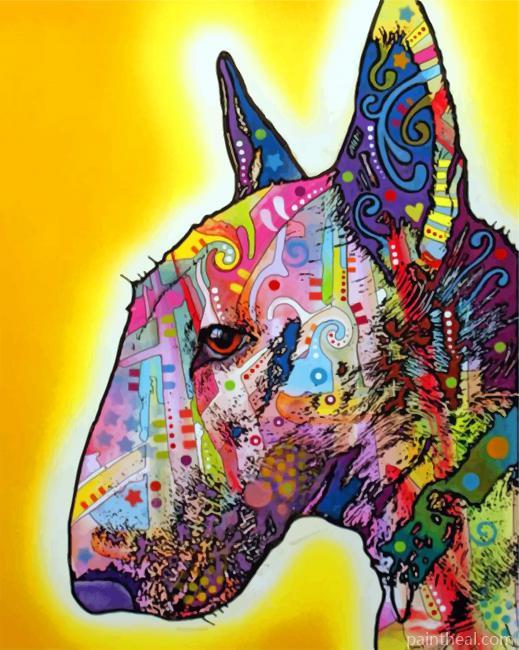 Abstract Bull Terrier Painting By Numbers Kits