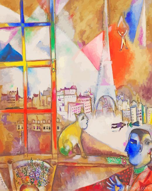 Marc Chagall Paris Through The Window Painting By Numbers Kits