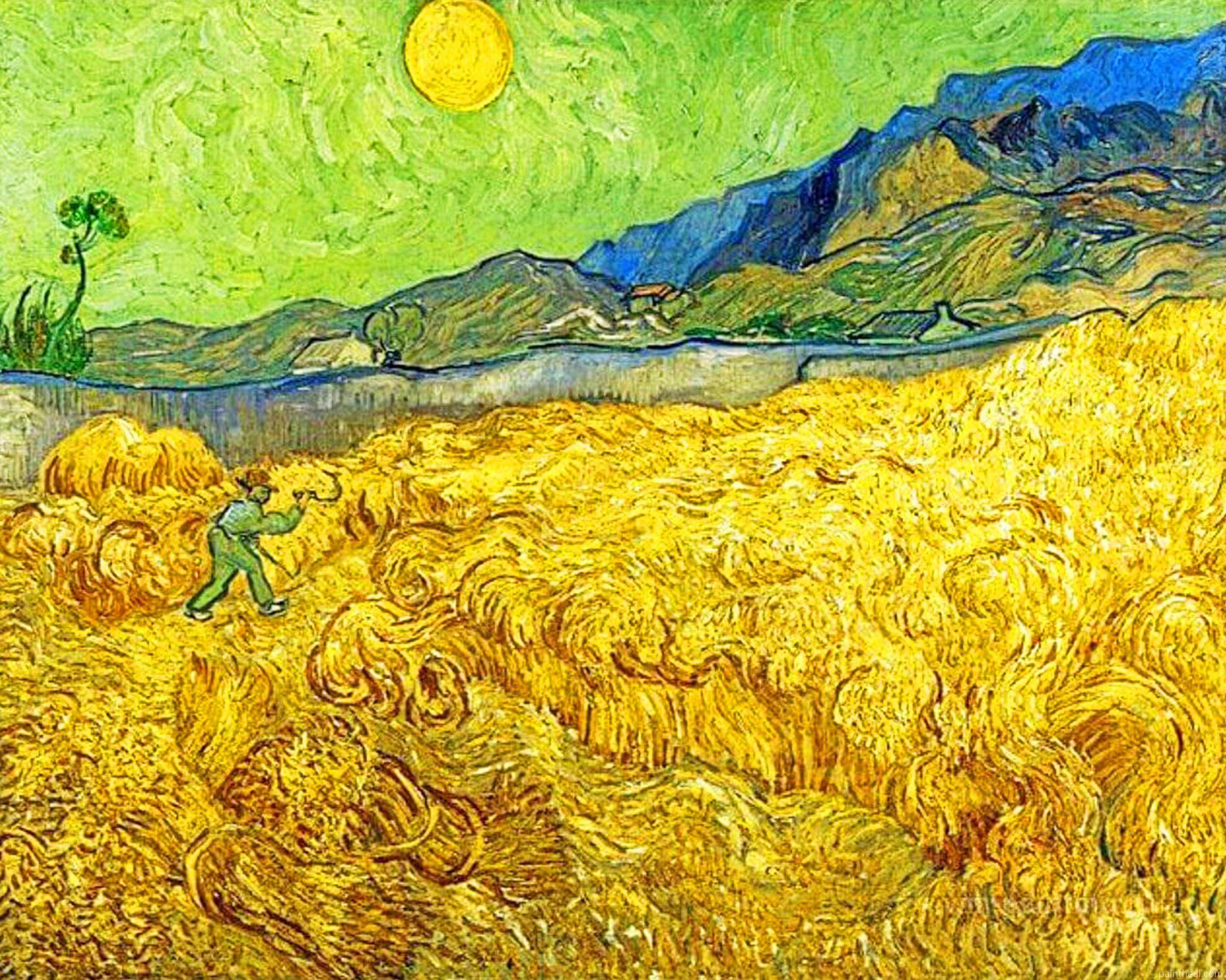 Wheatfield With A Reaper Painting By Numbers Kits