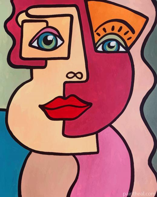 Laurent Folco Woman Face Painting By Numbers Kits
