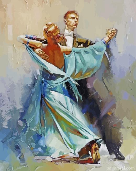 Abstact Ballroom Dancers Painting By Numbers Kits