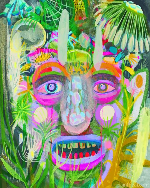Abstract Heady Art Painting By Numbers Kits