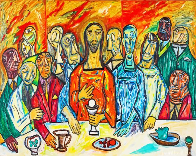 Abstract Last Supper Painting By Numbers Kits