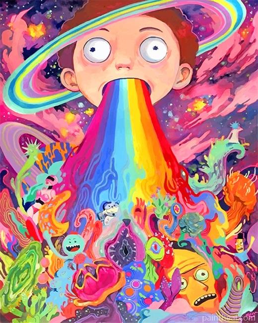 Morty Smith Rainbow Painting By Numbers Kits