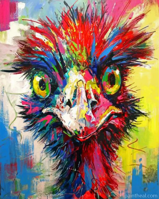 Abstract Colorful Emu Painting By Numbers Kits