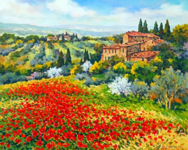 Abstract Tuscan Scene Painting By Numbers Kits