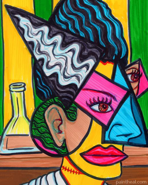 Abstract Cubism Painting By Numbers Kits