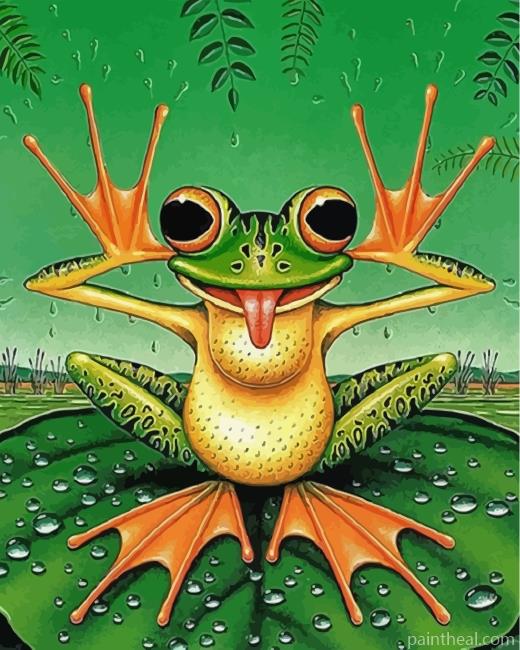 Goofy Frog Painting By Numbers Kits