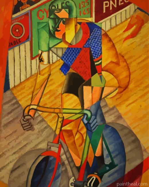 Abstract Cyclist Painting By Numbers Kits