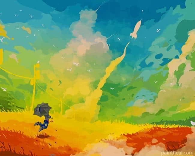 Colorful Field Painting By Numbers Kits