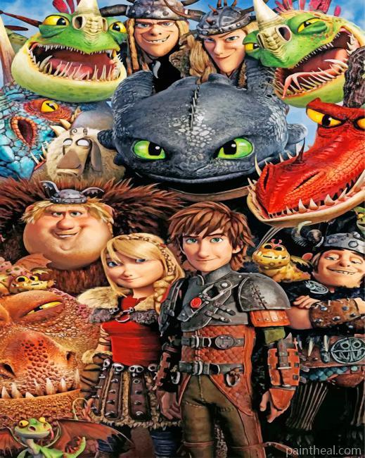 Toothless Movie Painting By Numbers Kits