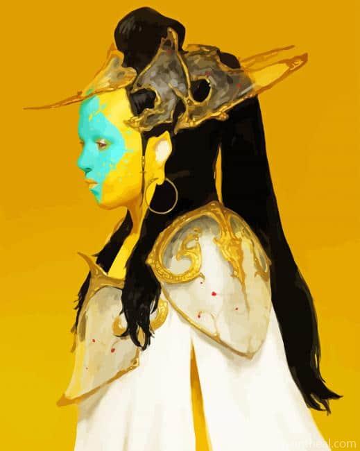 Face Zero Yellow Painting By Numbers Kits
