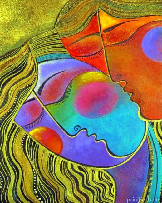 Abstract Lovers Painting By Numbers Kits