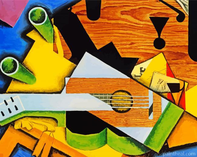 Sill Life With Guitar Painting By Numbers Kits
